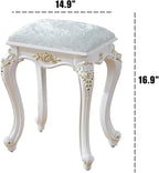 Vintage Vanity Stool Vanity Chair, Round & Rectangular Makeup Stool, Cute - Image 3