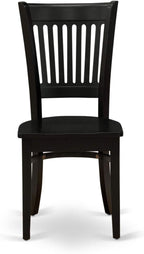 East West Furniture ANVA5-BLK-W 5 Piece Modern Dining Table Set Includes a - Image 6
