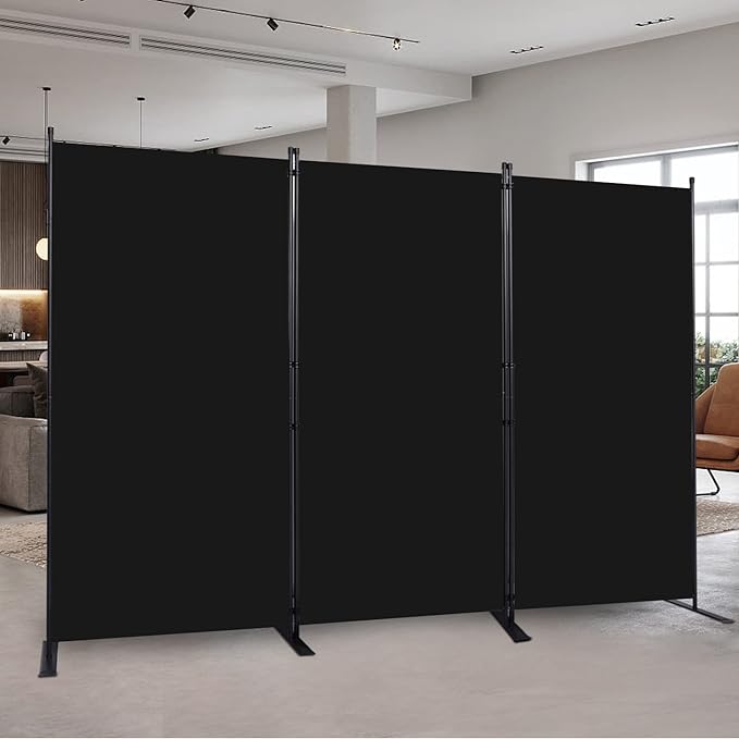 Room Divider 6FT Portable Room Dividers and Folding Privacy Screens, 3 Panel by HOMSCREENER