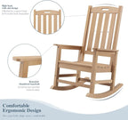 Psilvam Oversized Outdoor Rocking Chair Set of 2, Porch Rocker - Image 4