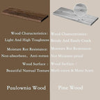RYOFOBETTO Floating Shelves for Wall Decor, Light Brown Wood Shelves for - Image 4