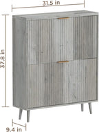 Shoe Cabinet Storage, Modern Freestanding Organizer - Image 2
