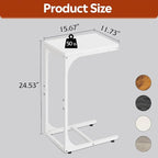 WLIVE C Shaped End Table, Small Couch Side Tables - Image 3