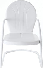 Crosley Furniture Griffith Outdoor Chair, Retro Metal Patio Chairs - Image 4