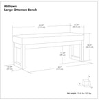 SIMPLIHOME Milltown Large Ottoman Bench - Image 3