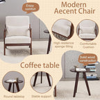 Havemies Mid-Century Modern Living Room Set, Accent Chair & Coffee Table in - Image 4