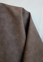 NAT Leathers, Dark brown Tumbled Nubuck Calf Soft Faux Vegan Leather PU {Peta - Image 2