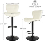Nalupatio Modern Bar Stools Set of 4, Adjustable Faux Leather Upholstered - Image 2