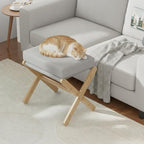 BAMBOOHOMIE Foldable Foot Stool Ottoman, Modern Foot Rest - Image 8