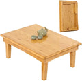 Foldable Bamboo Table, Japanese-Style Household Square Low, Computer Table by BXZAY