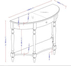 Solid Wood Console Table with Drawer and Storage Shelf, 45.3" Traditional Retro - Image 2