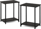 Furinno SIMPLISTIC Side Table Set of 2, 2-Tier Modern Metal Frame End Table - Image 5