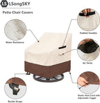 Outdoor Swivel Chair Cover 2 Pack, 100% Waterproof Heavy Duty Patio Chair Covers - Image 4