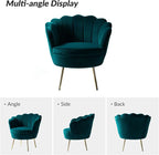 HULALA HOME Modern Velvet Accent Chairs Set of 2 - Image 3