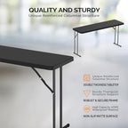 VINGLI 5 FT Narrow Folding Table, Home Work - Image 4