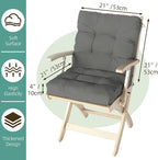 Outdoor Chair Cushions Set of 2, High Back Soft Seat Pad - Image 9