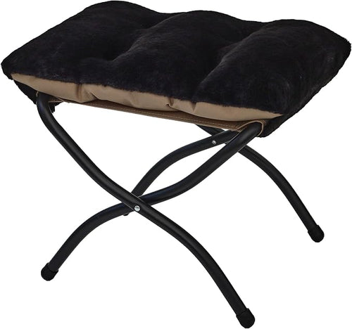 15" Folding Ottoman, Foldable Footrest Stool, Portable Small Foot Stool by MordchilHF