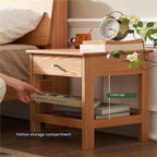 Snack Table Chinese Style Solid Wood Bedside Table Modern Minimalist Bedroom - Image 7