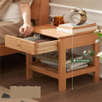 NightStand/Sofa Table Chinese Style Solid Wood Bedside Table Modern Minimalist - Image 5
