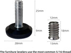 5/16" Threaded Leveling Feet Screw On - Image 2