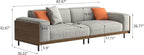 82.67" Mid-Century Modern 3-Seater Fabric Sofa Couch - Image 2