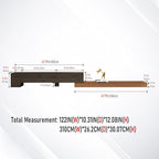 Retractable TV Stand, Solid Wood Minimalist TV Shelf, Mid-Century TV Console - Image 3