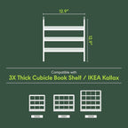 Furinno Cubicle Cube Insert, 3-Shelf Cube Organizer, 3-Tier Shelf Accessory - Image 4