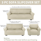 Peryiter 3 Pcs Couch and Loveseat Covers Set Sofa Cover - Image 2