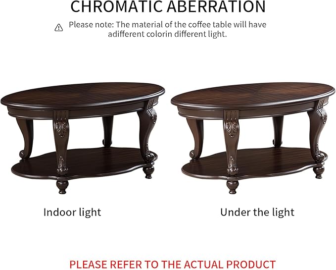LKTART Wood Coffee Table Set - Image 9