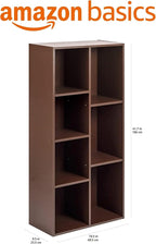 Amazon Basics 7 Cube Storage Organizer Bookcase, Sturdy Shelves, Book Shelf - Image 3