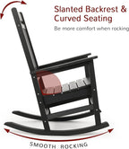Stoog Outdoor Rocking Chairs Set of 4, All-Weather Resistant Porch Rocker - Image 5
