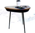 Smart Side Table with Bluetooth Speaker & Wireless Charging Modern End Table by Unknown
