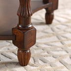 PADMA HOUSE Traditional Solid Wood Oval End Table - Image 9
