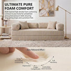 78" 4-in-1 Convertible Sofa Bed, Boneless Corduroy Sleeper Couch - Image 4