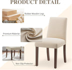 Dining Chairs Set of 4, Modern Dining Room Chairs - Image 3