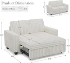 Belffin Corduroy Sectional Sleeper Sofa - Image 2