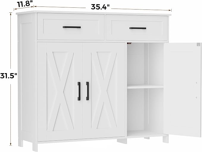 Homhedy Sideboard Buffet Cabinet, Coffee Bar Storage Cabinet - Image 2