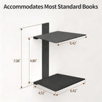 Invisible Floating Bookshelves 6 Tier, Heavy Duty Metal Book Organizer - Image 3