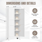 Yizosh Metal Pantry Cabinet, - Image 2