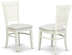 East West Furniture ANVA3-LWH-C 3 Piece Dining Table Set - Image 4