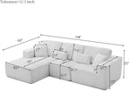 110” Modular Sectional Sofa, Cloud Sectional Couch - Image 2