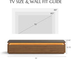 POVISON Fully Assembled 79" Mid-Century Modern TV Stand - Image 6
