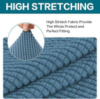 Turquoize Stretch Sofa Slipcover 2 Pieces Sofa Cover Couch Cover - Image 4