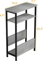 THUMEYE 7.1" Narrow Side Table for Small Spaces, 3 Tier Small End Table - Image 3