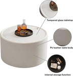 SSLine Set of 2 White Round Nesting Coffee Tables - Image 5