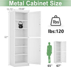 Ckzbx Metal Locker Tall Narrow Storage Cabinet, Gym Home Office, Entryway and - Image 3