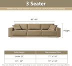 MYSKY HOME Boho Couch Cover Deep Chocolate Sofa Covers Washable, Farmhouse Sofa - Image 5