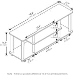 Furinno Turn-N-Tube No Tools 3D 3-Tier Entertainment TV Stand up to 50 inch TV - Image 2