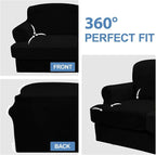 CUCRAF Cushion Sofa Cover 3 Piece Slipcovers, Soft Thick Velvet Couch Cover - Image 6