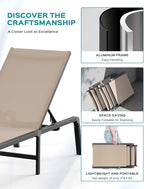 Aluminum Chaise Lounge Ourdoor - Image 5